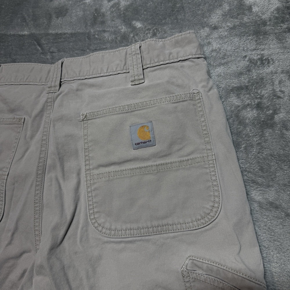 Carhartt Mens Relaxed Fit Carpenter Shorts Rugged Flex Duck Tan Size 36 Canvas - Picture 5 of 7